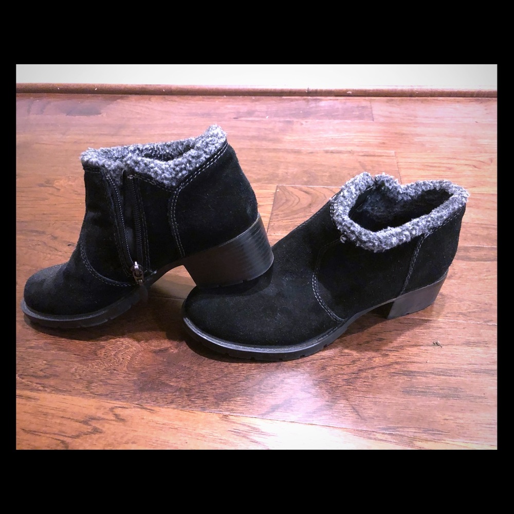 Sporto Black/Gray winter suede ankle boots size 7